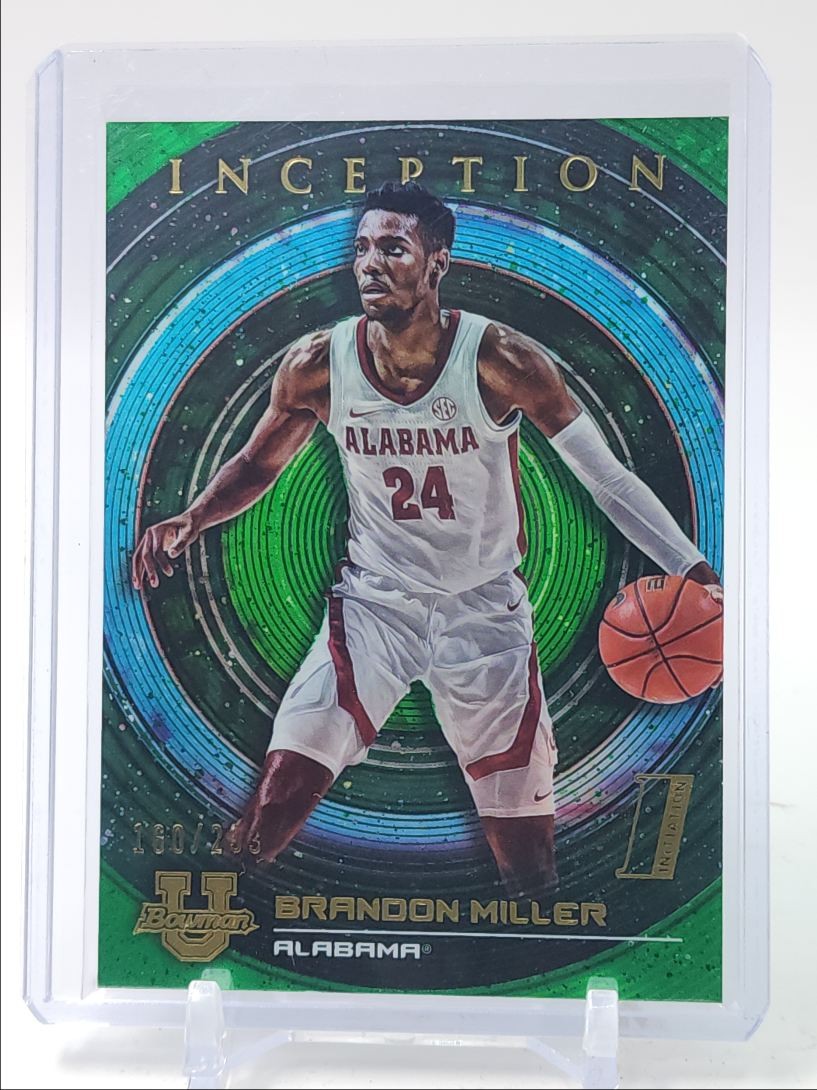 BRANDON MILLER 2022-23 BOWMAN UNIVERSITY INCEPTION 1ST GREEN /299 Q3413