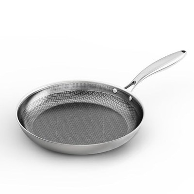 2025 New Stainless Steel Pan Pro with no Lid, Titanium Pans for Cooking -Durab