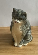 Babbacombe Toni Raymond Vintage Pottery Cat, Grey & White, 9cm
