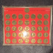 Presidential $1 Coin Collection Hall of Fame Display Washington Adams Lincoln