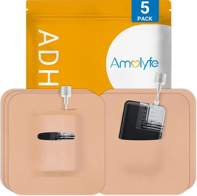 #ad #ad Tandem Mobi Adhesive Sleeve 5 Pack: Waterproof Hypoallergenic Pump Overpatch Tan $9.00