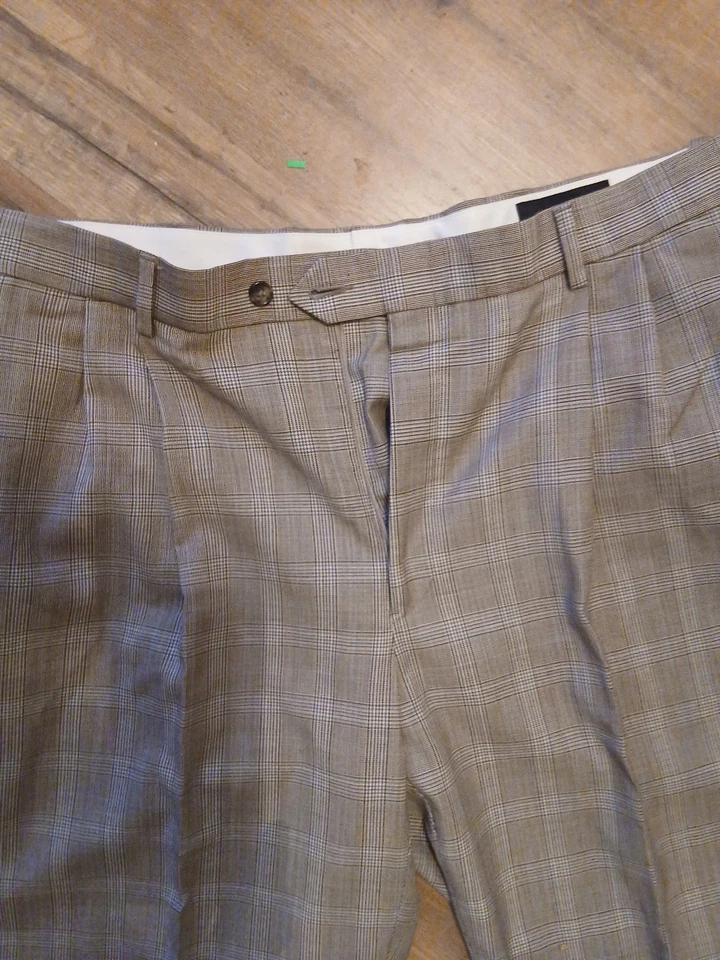 Jack Nicklaus Mens Classic Fit Flat Front Dress Pants 36 32 Plaid - Image 3 of 4