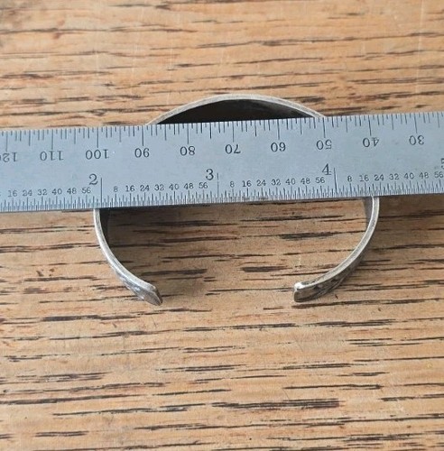 Vintage Native American NAVAJO  Sterling Silver Turquoise Coral chip Bracelet - Picture 7 of 8