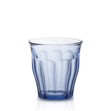Duralex Prisme Marine Glass Tumbler Drinking Glasses, 8.75 oz - Set of 6, France
