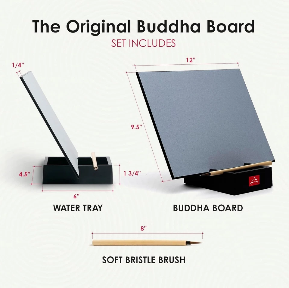 Buddha Board – The Original Water Painting for Mindfulness & Black  - Image 2 of 4