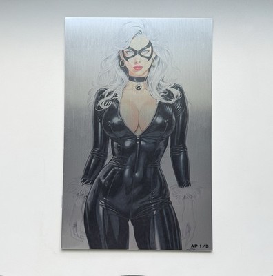 WAIFU CHRONICLES #1 CVR-A TIM GRAYSON Black Cat METAL Virgin Variant AP 1/5 NM+