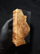 XL Stabilized Maple Burl Hybrid - Knife Scales/Pen Blanks [2¾ × 5⅝ × 1⅝] 