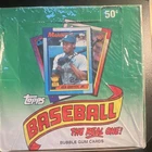 Topps 1990 Baseball Bubble Gum Cards Sealed Box Ken Griffey Jr Seattle Mariners