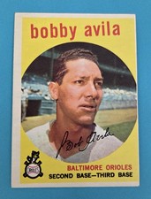 1959 Topps #363 Bobby Avila Baltimore Orioles BASEBALL Card 9C