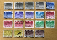 Holland Postage Stamp Lot Of 19 Nederland Numerical Mix 1976-1986