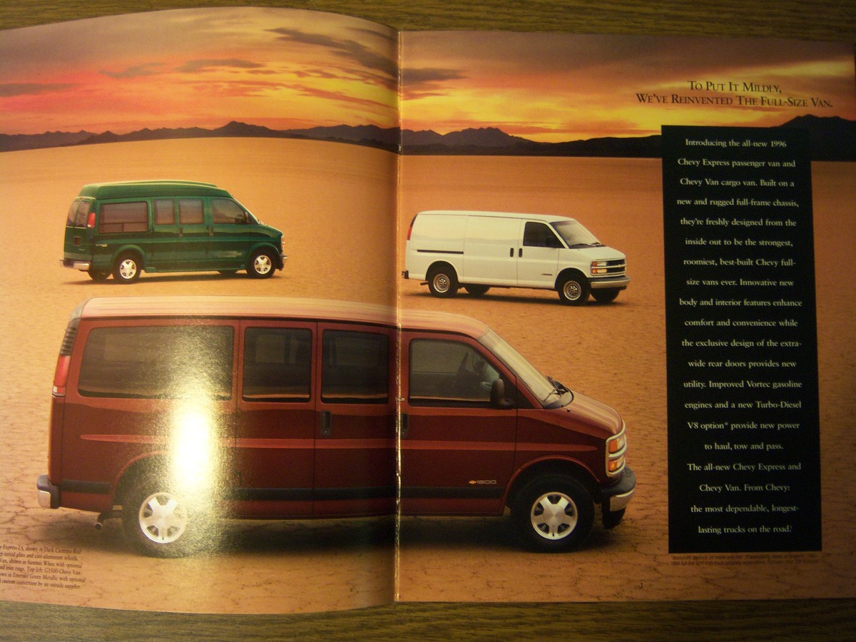 MINT CHEVROLET 1996 CHEVY EXPRESS VAN 20 PAGE SALES BROCHURE | eBay