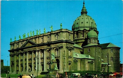 Basilica St James Cathedral Montreal Canada CA Postcard Vintage Cancel PM Vtg