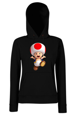 Youth Designz Damen Hoodie Toad 2 Pullover Print Logo Mario Luigi Gaming Nerd