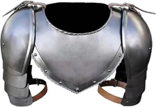 Medieval Iron Gorget Spaulders Arm Shoulder Set | Viking Crusader Pauldrons