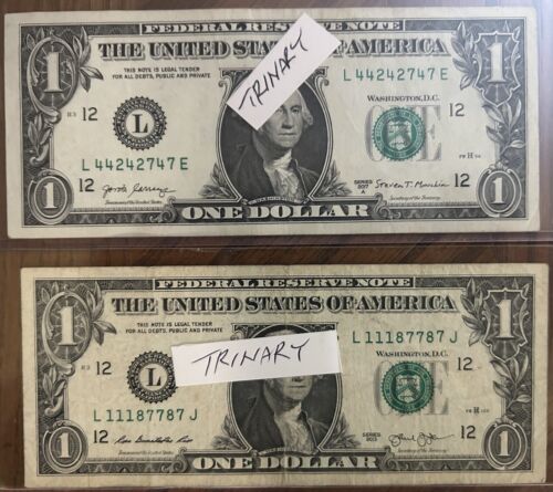(30) TRINARY $20, $10, $1 DOLLAR BILLS WITH SIX 5-OF-A-KIND/ODOMETER NOTE - $179 - Picture 12 of 19
