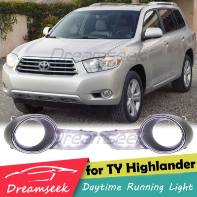 LED DRL TFL Tagfahrlicht für Toyota Highlander 2008-10 Nebelscheinwerfer Blende