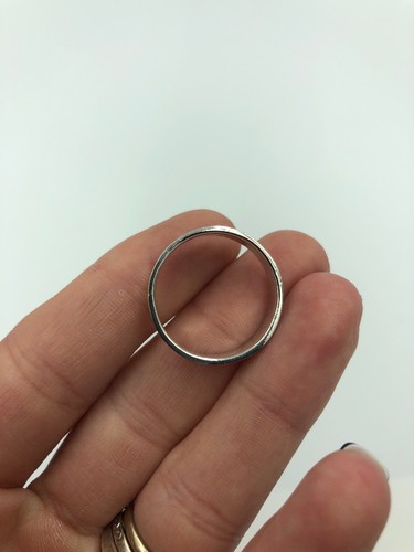Stunning Vtg 925 Sterling Silver Plain Design Band Ring - Picture 5 of 12