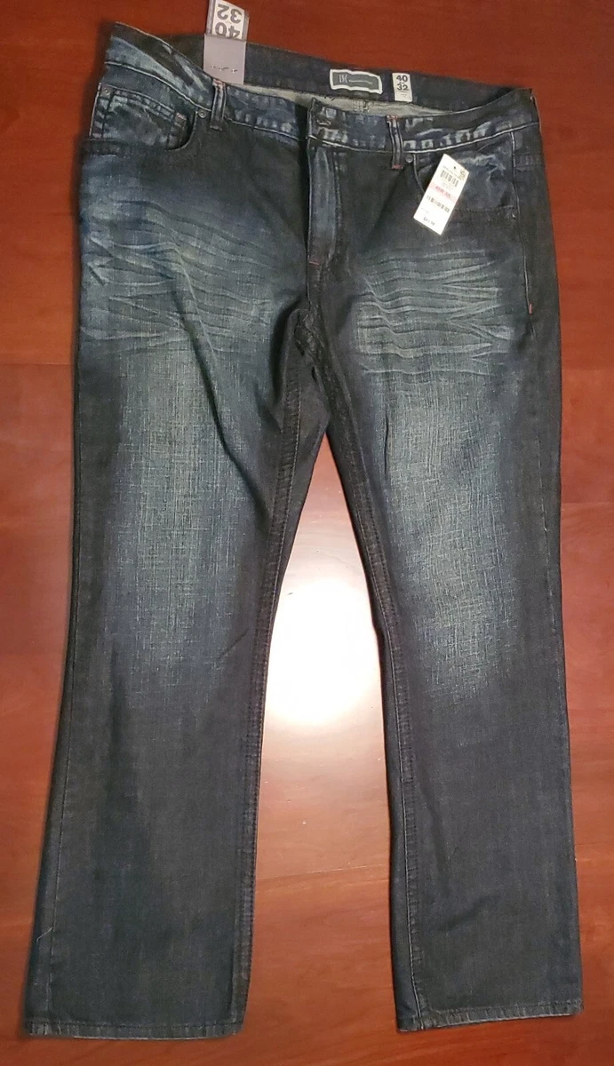 INC International Concepts Copenhagen Modern Bootcut 40x32 Distressed Denim NWT