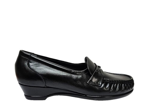 SAS Tripad Comfort Shoes Bliss Slip On Loafers Leather Black