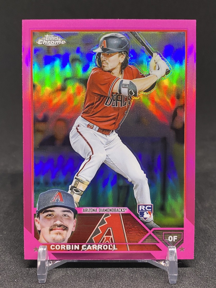 2023 TOPPS CHROME CORBIN CARROLL PINK REFRACTOR RC #95