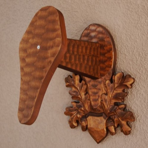 geschnitztes Trophäenschild in braun für Mufflon Muffel Widder Trophäe Brett Neu - Bild 8 von 11