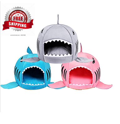 shark dog bed large