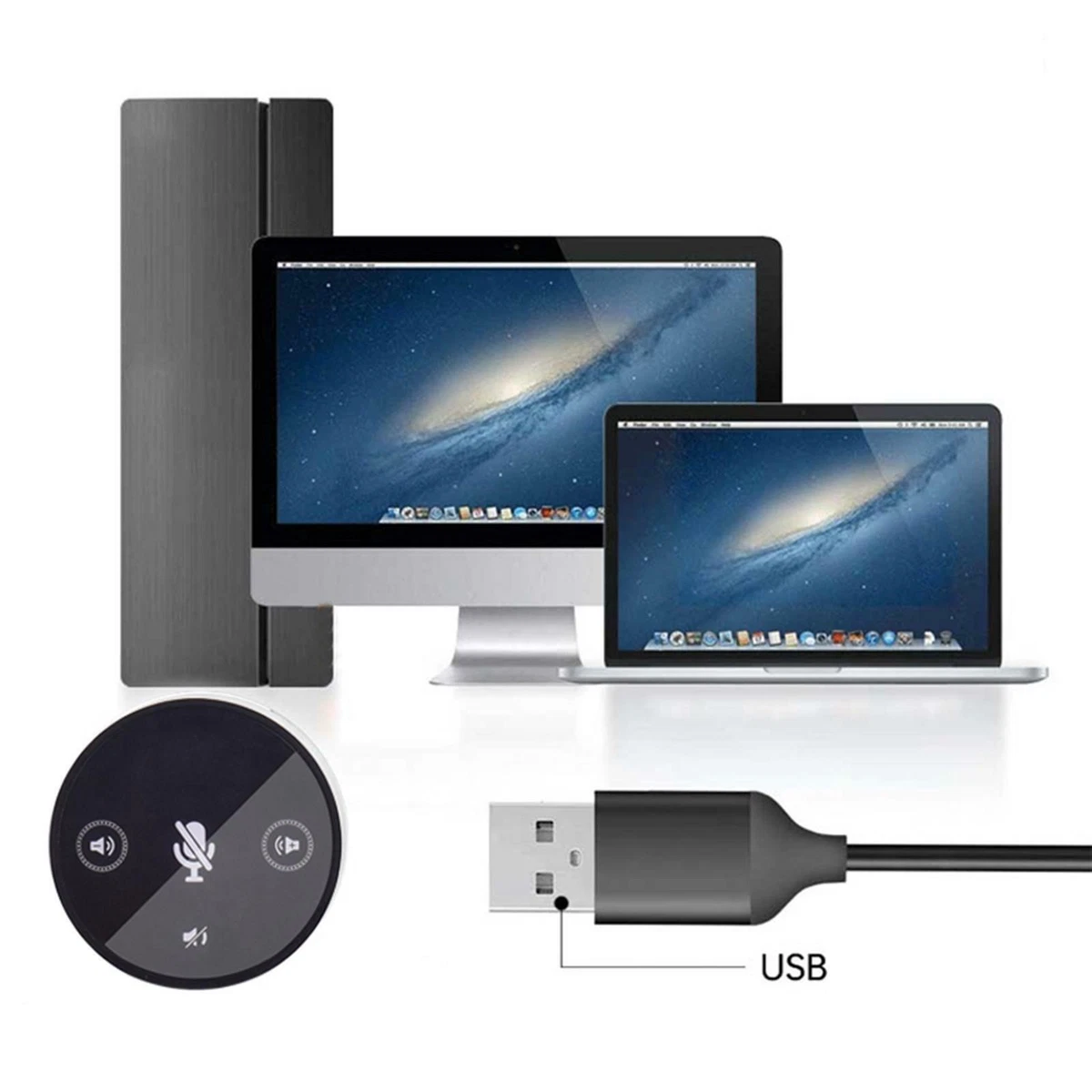 Desktop Mic Bluetooth Conference Call Speaker and Microphone for PC People