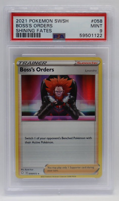 Swsh Final Boss 2021 Pokemon SWSH Shining Fates #058 - PSA Mint 9 - BOSS'S ORDERS | eBay