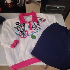 Vintage Teddi Retro Windbreaker Track Jacket /pants/size 26/24 See Details 