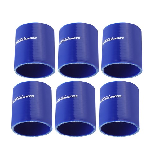 Universal DIY 8PC 2.5" BlackTurbo Intercooler Piping Pipe Kit Silicone Hoses - Picture 5 of 11