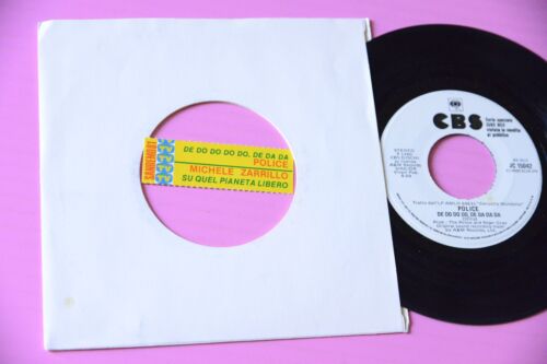 POLICE DE DO DO ZARRILLO SU QUEL PLANET 7" 45 STICKER JUKE BOX STRIP