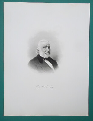 GEORGE W. VARIAN New York Council Member & State Senator - 1871 Antique Print