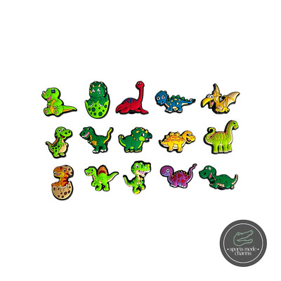 Dinosaurier - Charms für Crocs Schuhe - Ei T-Rex Niedliche Babys Jurassic