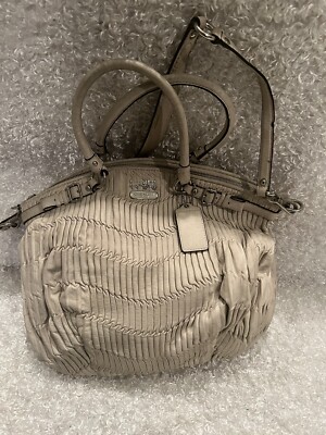 Coach Madison Sophia White/Cream Leather Satchel Tote Bag