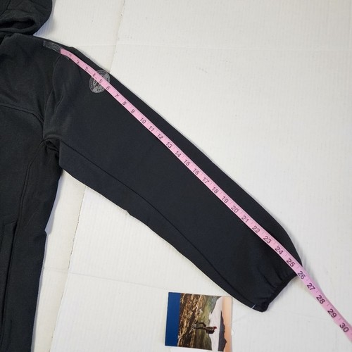 Bass Creek Hooded Soft Shell Black Jacket Zip Up Fleece Lined Size L - Picture 9 of 13