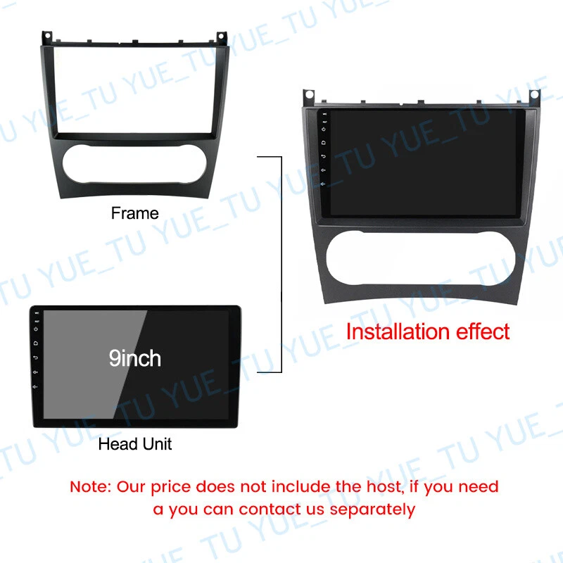 9'' Car Radio Stereo Frame Panel Fascia for BENZ C-CLASS W203 CL203 W209 2004~07 - Image 2 of 4