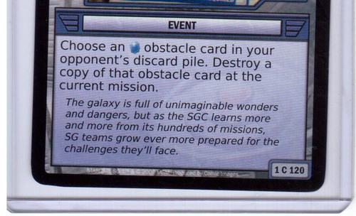 STARGATE SG1 TCG Mission File 120 Receiving Go 125 Seasoned Traveler 130 LOT X 3 - Picture 3 of 7