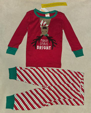 Gymboree Making Spirits Bright Reindeer Gymmies Pajamas Size 12-18 Month NWT