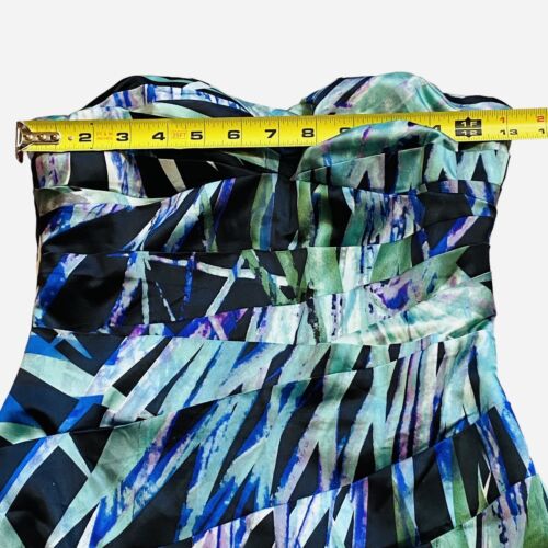 Lipsy London Bodycon Strapless Silky Shanghai Nights Zippered Mini Dress US Sz 2 - Picture 11 of 12