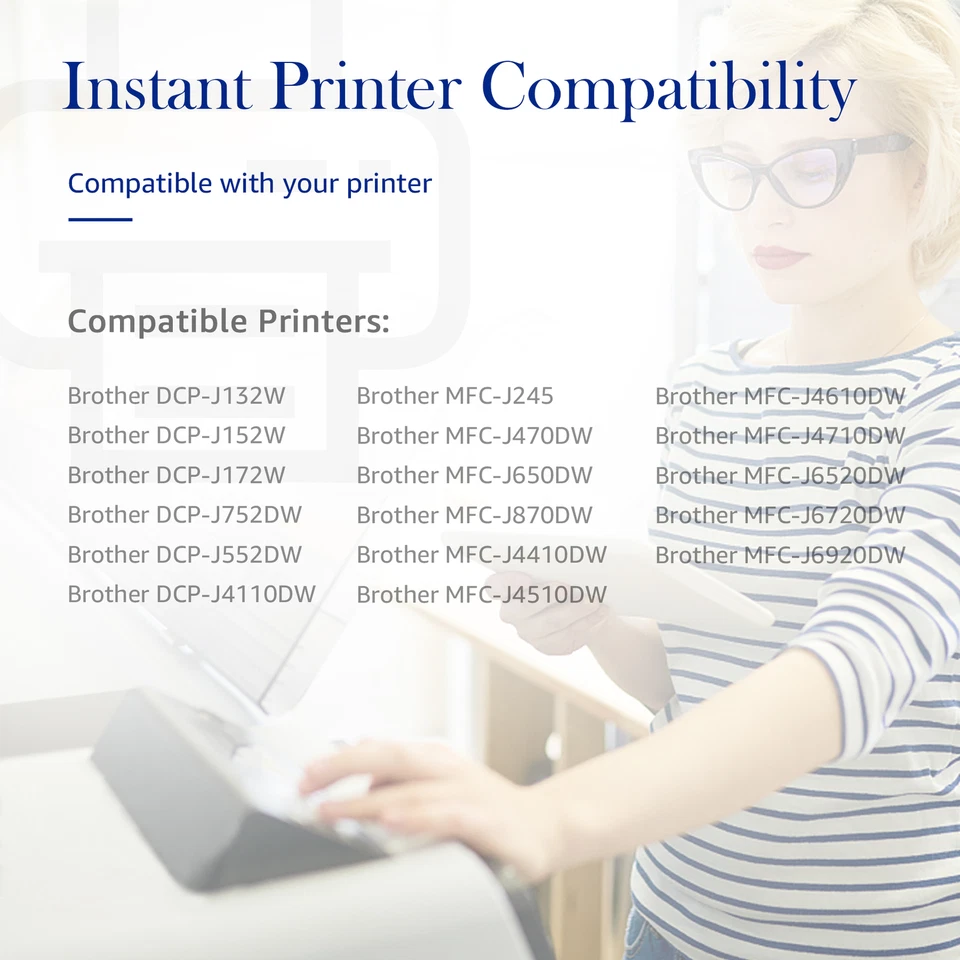 LC 123XL patronen Kompatibel with Brother MFC-J470DW J6920DW J4410DW J6720DW - Bild 3 von 4