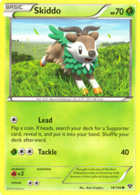 Pokemon Karte Skiddo 18/146 No 672 Mount Pokemon TCG CCG