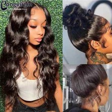 Lace Frontal Wig Human Hair Preplucked Body Wave 13x4 13x6 Transparent Lace Wigs