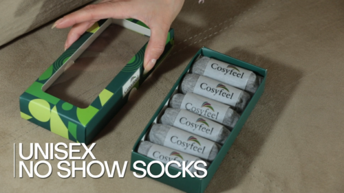Cosyfeel® Unisex No-Show Liner Socks 6-Pack Bamboo Material Durable Seamless Toe - Video 1 of 1