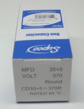 SUPCO CD35 5X370R HVAC Round Compressor Fan Motor Run Capacitor 35  5 MFD/UF 37