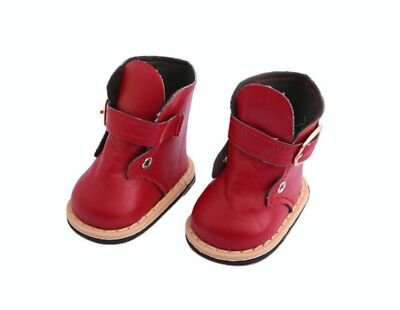 A pair of red boots made For 18'' Doll American Girl shoes Accessories Child Toy