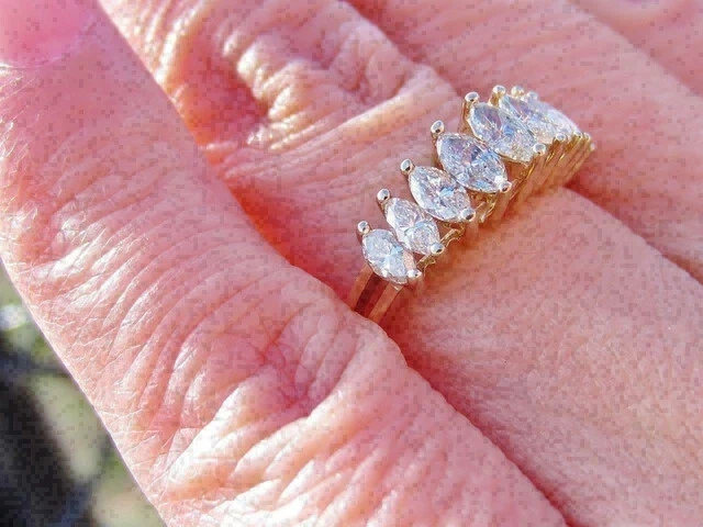 4.20Ct Marquise Cut Lab Created Diamond Beautiful Ring 14K Yellow Gold Plated - Image 3 of 3