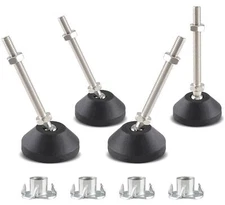 	4 Pcs Adjustable Leveling Feet Furniture Levelers M8 Thread Size	