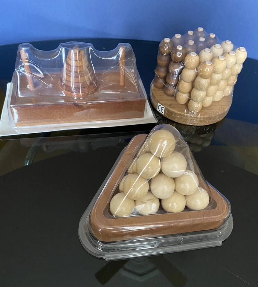 Giochi in legno bambini e adulti giochi d'ingegno rompicapo Fabbri editore 7 pz - Immagine 2 di 4