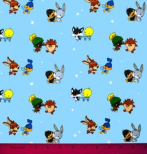 Baby Looney Tunes Fabric - HALF YARD - 100 Cotton - Quilting Toons Daffy Duck