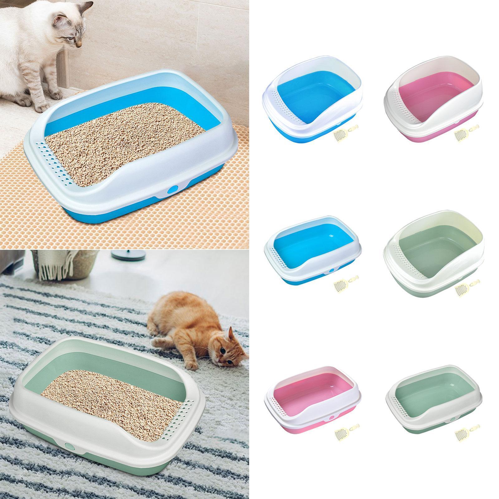 Open Cats Litter Tray Cats Potty Toilet Semi Enclosed Cat Litter Tray